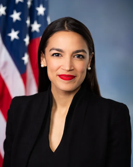 Alexandria Ocasio-Cortez, an example of True Winter coloring