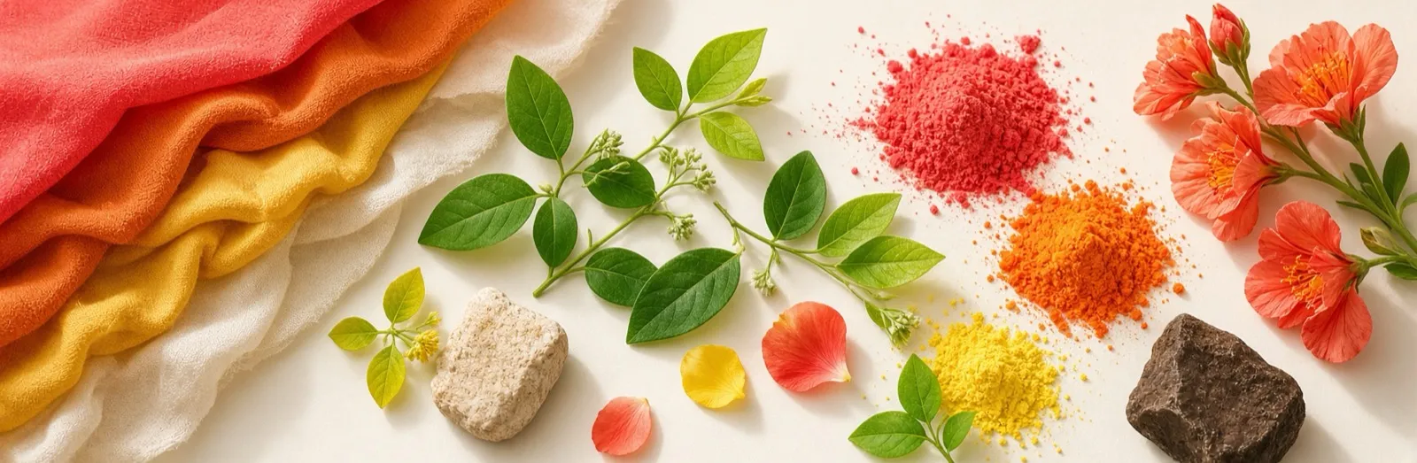Bright Spring mood, natural materials and textiles in the season's own palette