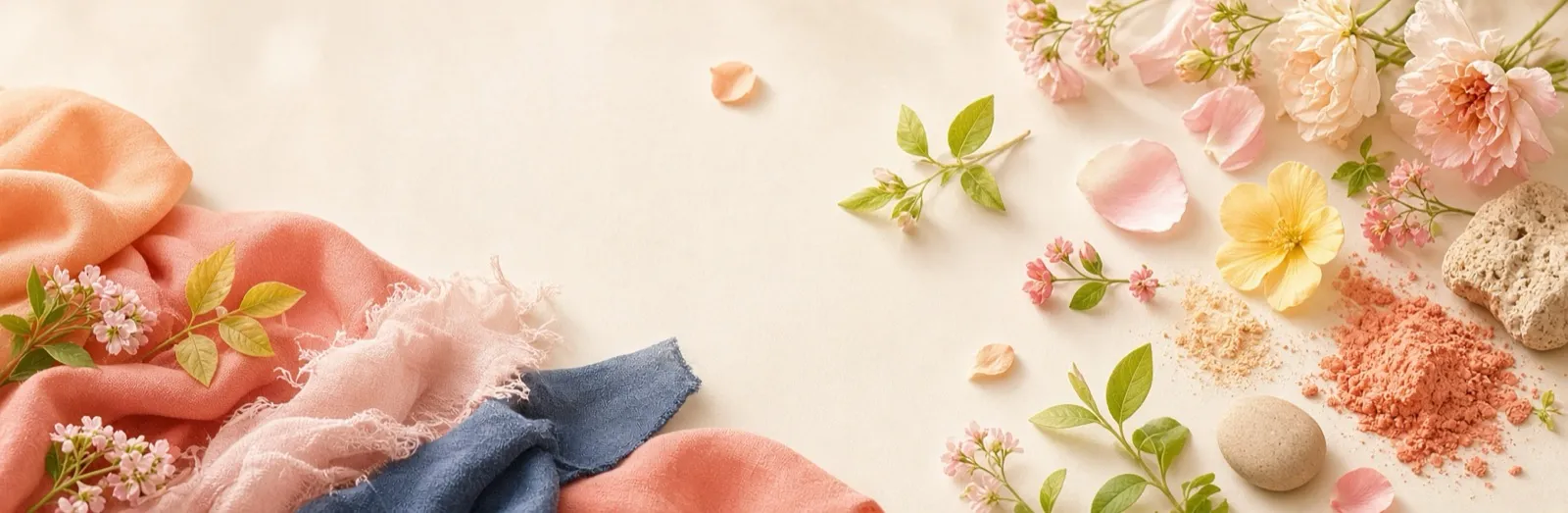 Light Spring mood, natural materials and textiles in the season's own palette