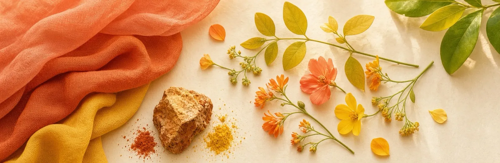 True Spring mood, natural materials and textiles in the season's own palette